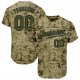 Men's Custom Camo Olive-Black Authentic Baseball Jersey