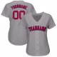 Men's Custom Gray Red-Navy Baseball Jersey