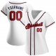 Men's Custom White Red-Navy Authentic Baseball Jersey