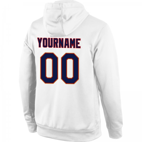 Men's Custom Stitched White Navy-Old Gold Sports Pullover Sweatshirt Hoodie