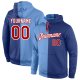 Men's Custom Stitched Light Blue Red-Royal Split Fashion Sports Pullover Sweatshirt Hoodie