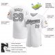 Men's Custom White Gray-Black Authentic Baseball Jersey