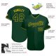 Men's Custom Green Green-Gold Authentic Baseball Jersey