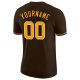 Men's Custom Brown Gold-White Performance T-Shirt