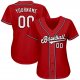 Men's Custom Red White-Black Authentic Baseball Jersey