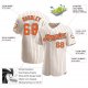 Men's Custom White Orange Pinstripe Orange-Black Authentic Baseball Jersey