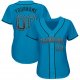Men's Custom Panther Blue Black-Gray Authentic Drift Fashion Baseball Jersey