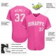 Men's Custom Pink White Authentic Baseball Jersey